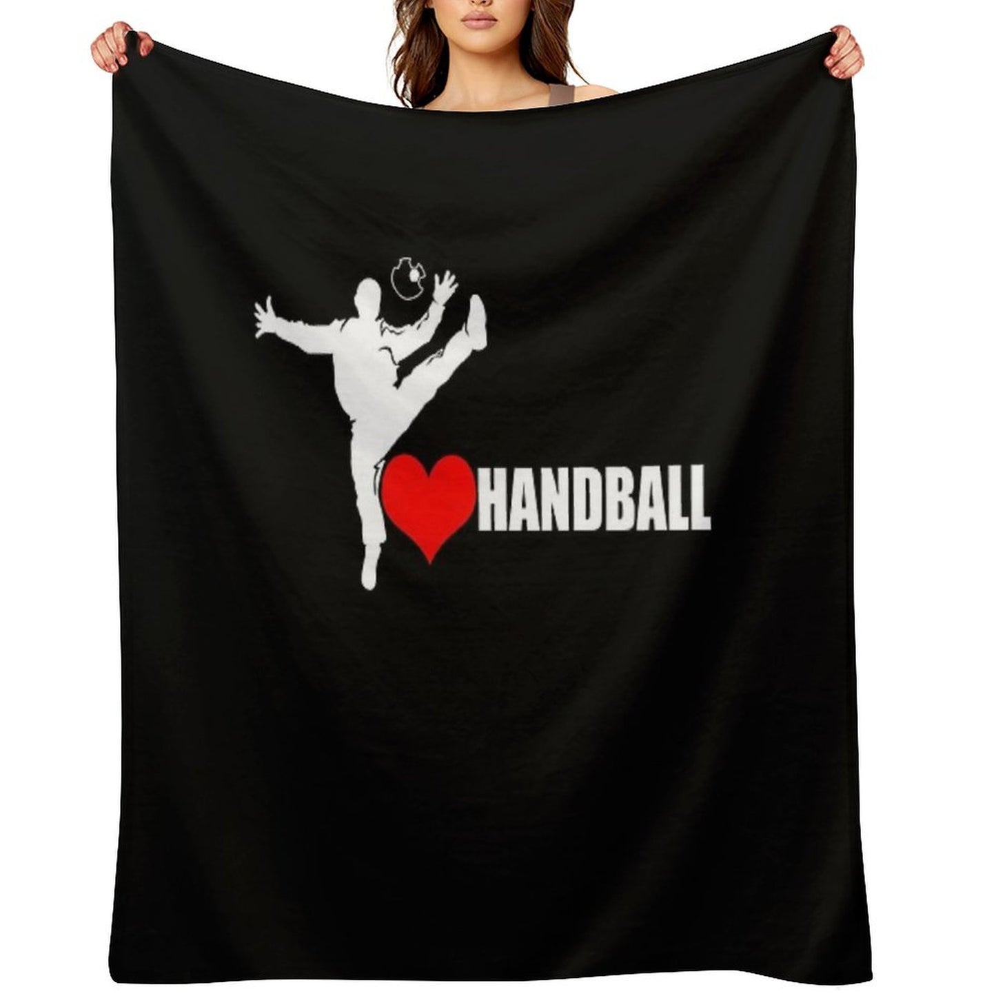 I Love Handball  Handballer Love Goalie Handball Lover Throw Blanket