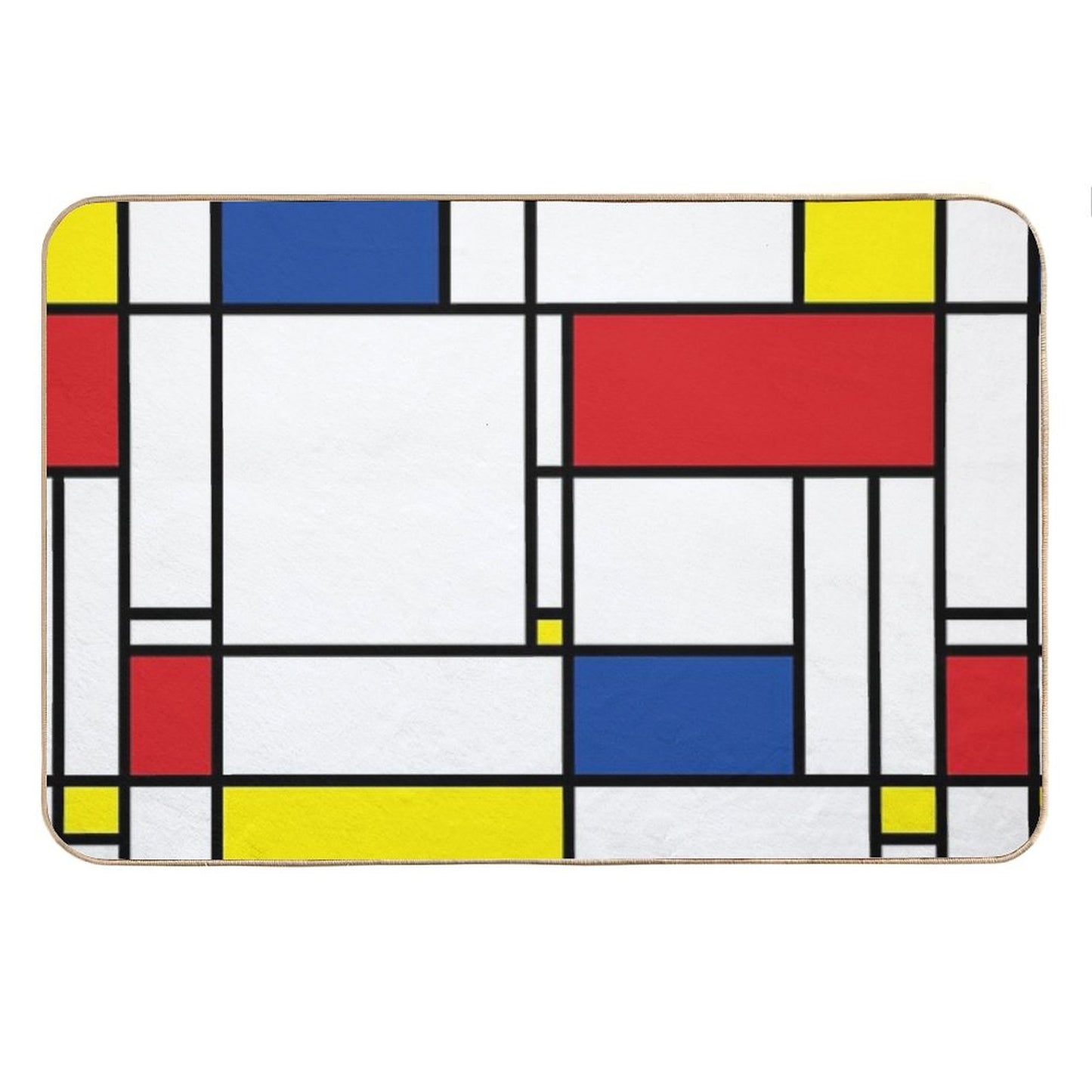 Mondrian Minimalist De Stijl Modern Art © Fatfatin Bath Mat