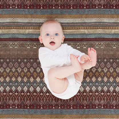 Geometrical Carpet Design Patterns Throw Blanket