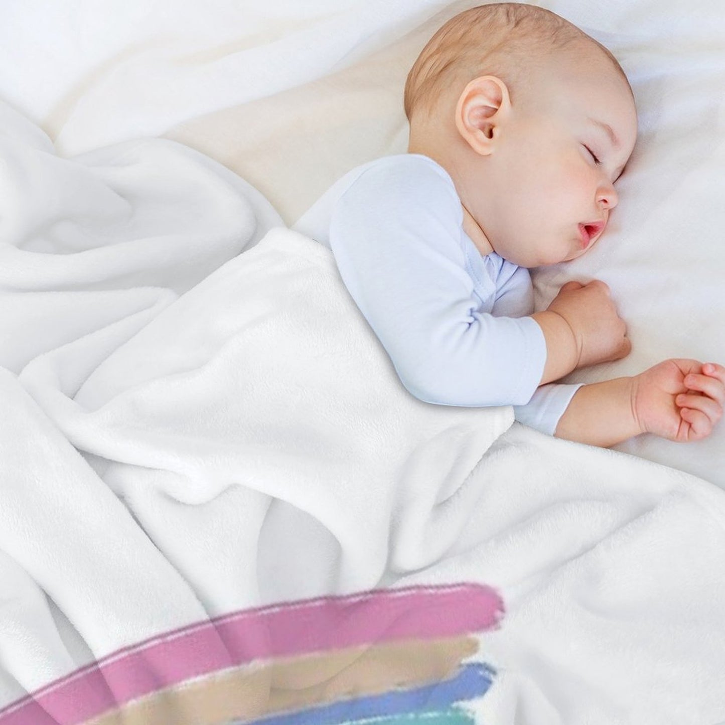 Child's Joy - Colorful Rainbow And Heart Throw Blanket