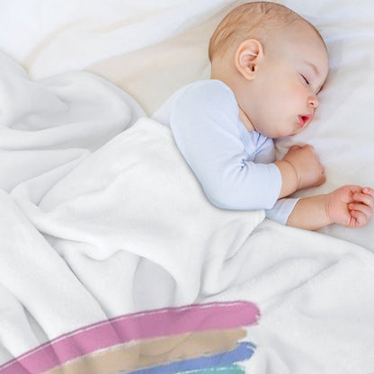 Child's Joy - Colorful Rainbow And Heart Throw Blanket