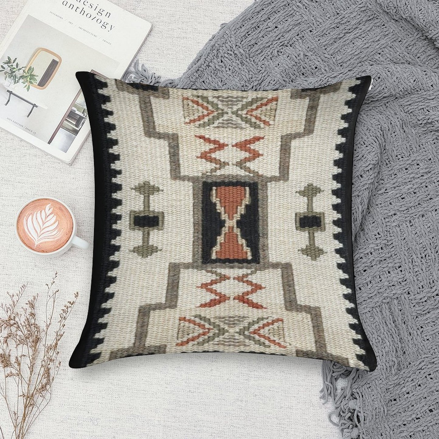 Storm Pattern Soft High-Density Material Throw Pillow