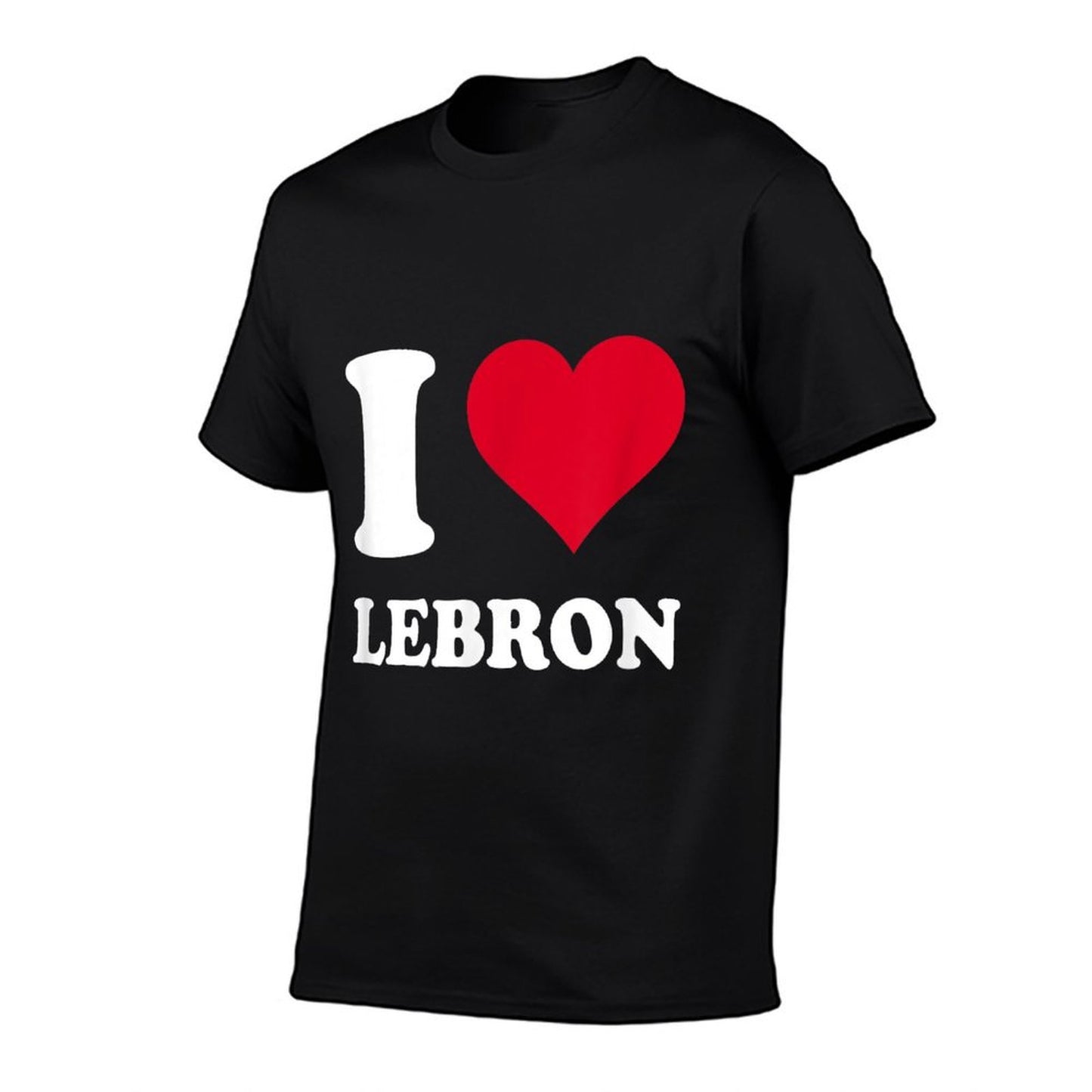 Red Heart I Love Lebron  Fade-proof Color T-Shirt