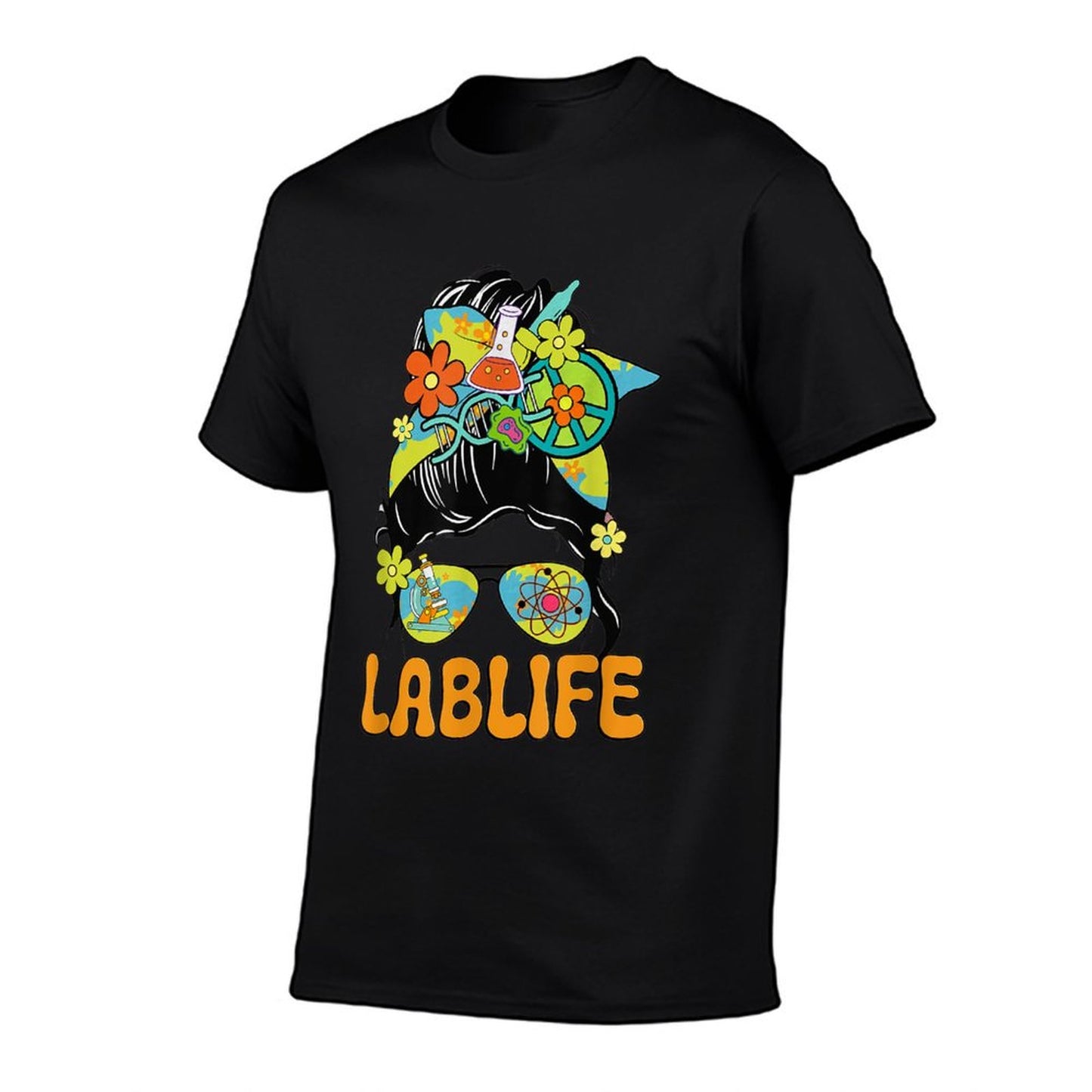 Women Mystery Machine of Diagnostics Lab Week 2025 Messy Bun T-Shirt