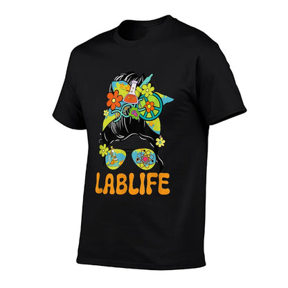 Women Mystery Machine of Diagnostics Lab Week 2025 Messy Bun T-Shirt