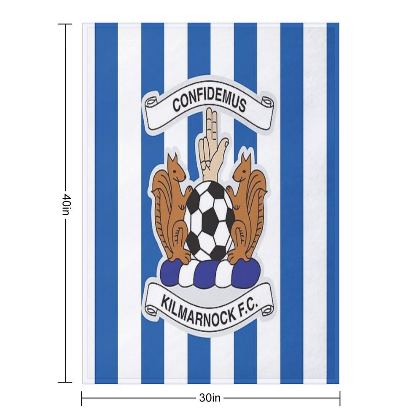 Kilmarnock Football Club Logo - Stripes Throw Blanket