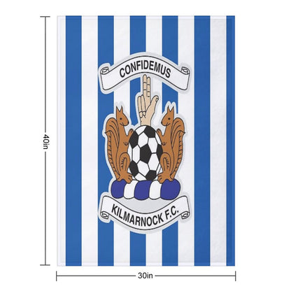 Kilmarnock Football Club Logo - Stripes Throw Blanket