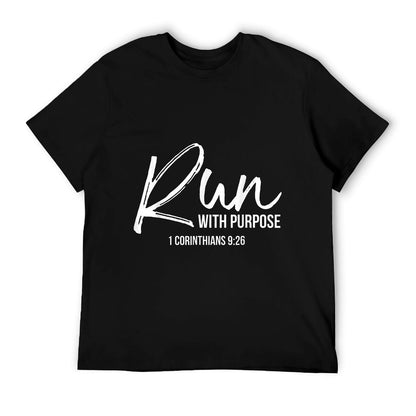 P37 Design Studio Jesus Shirts Christian Runner Gift Running Gear Run With Purpose Quote - Women&#39;s, Black, Small,, Classic F T-Shirt