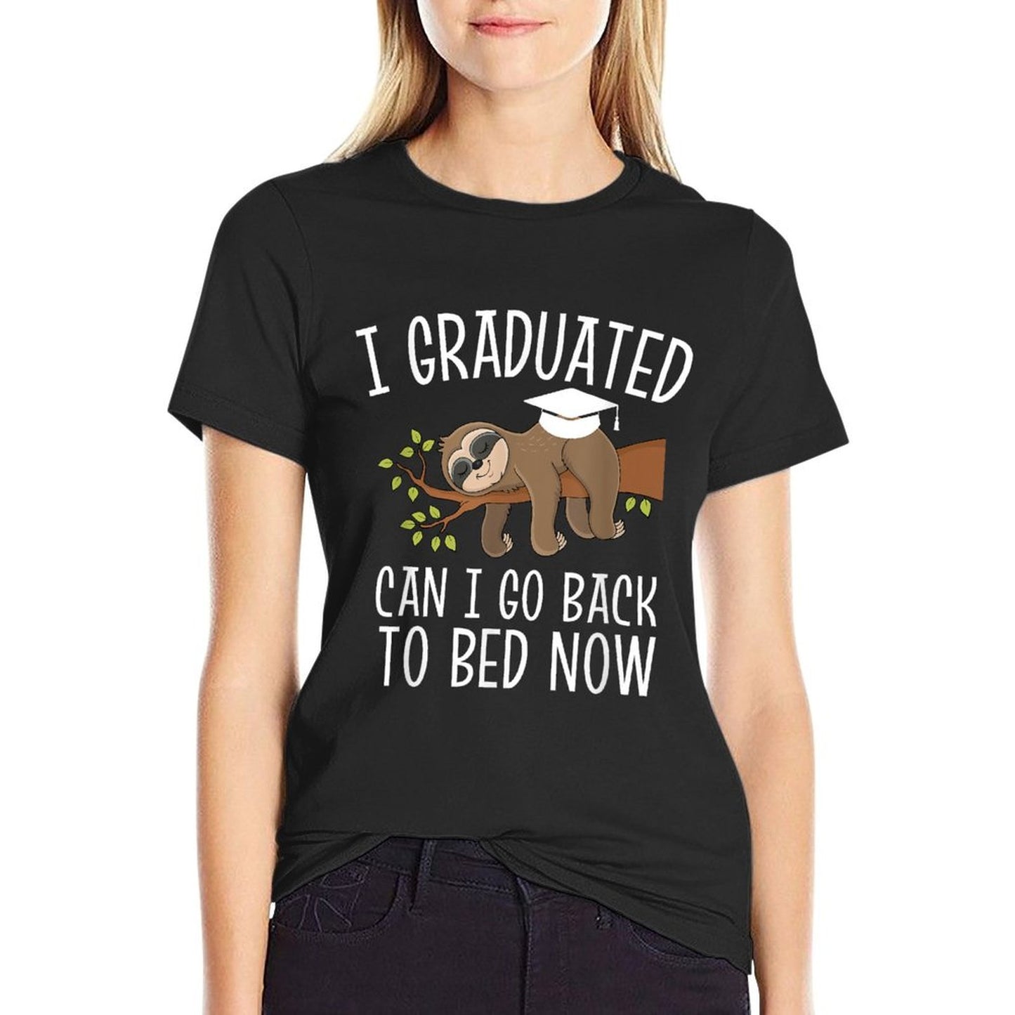 Cool Graduation Shirts I Graduated Can I Go Back To Bed Now T-Shirt