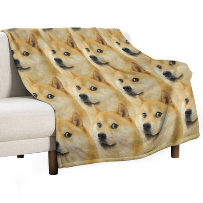 Doge Collage Throw Blanket