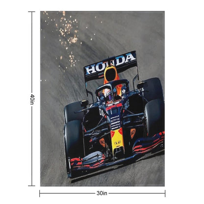 Max Verstappen Sparks  - F1 Throw Blanket