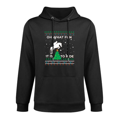 Horse Rider Equestrian Cowboy Ugly Christmas Sweater Jumper Sweatshirt Shrink-Resistant Hoodie