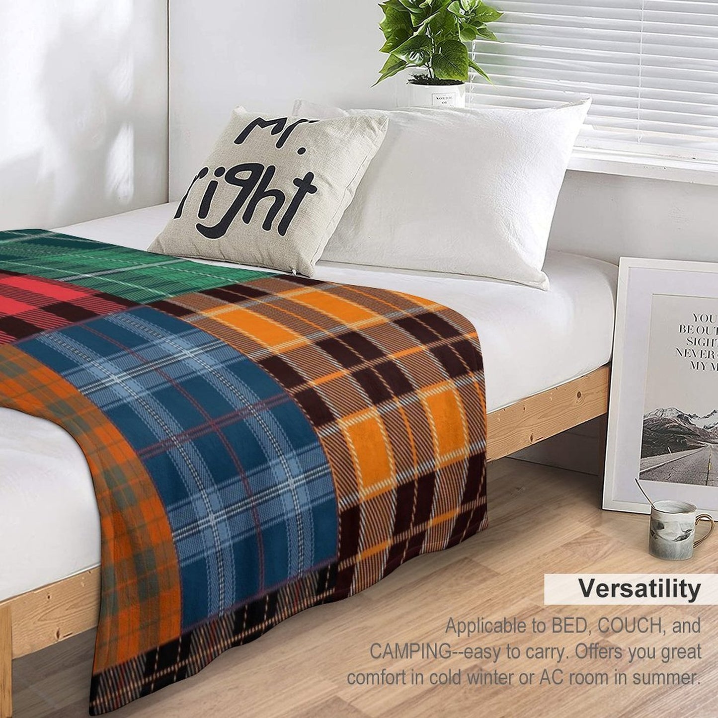 Patchwork Flannel Pattern Throw Blanket