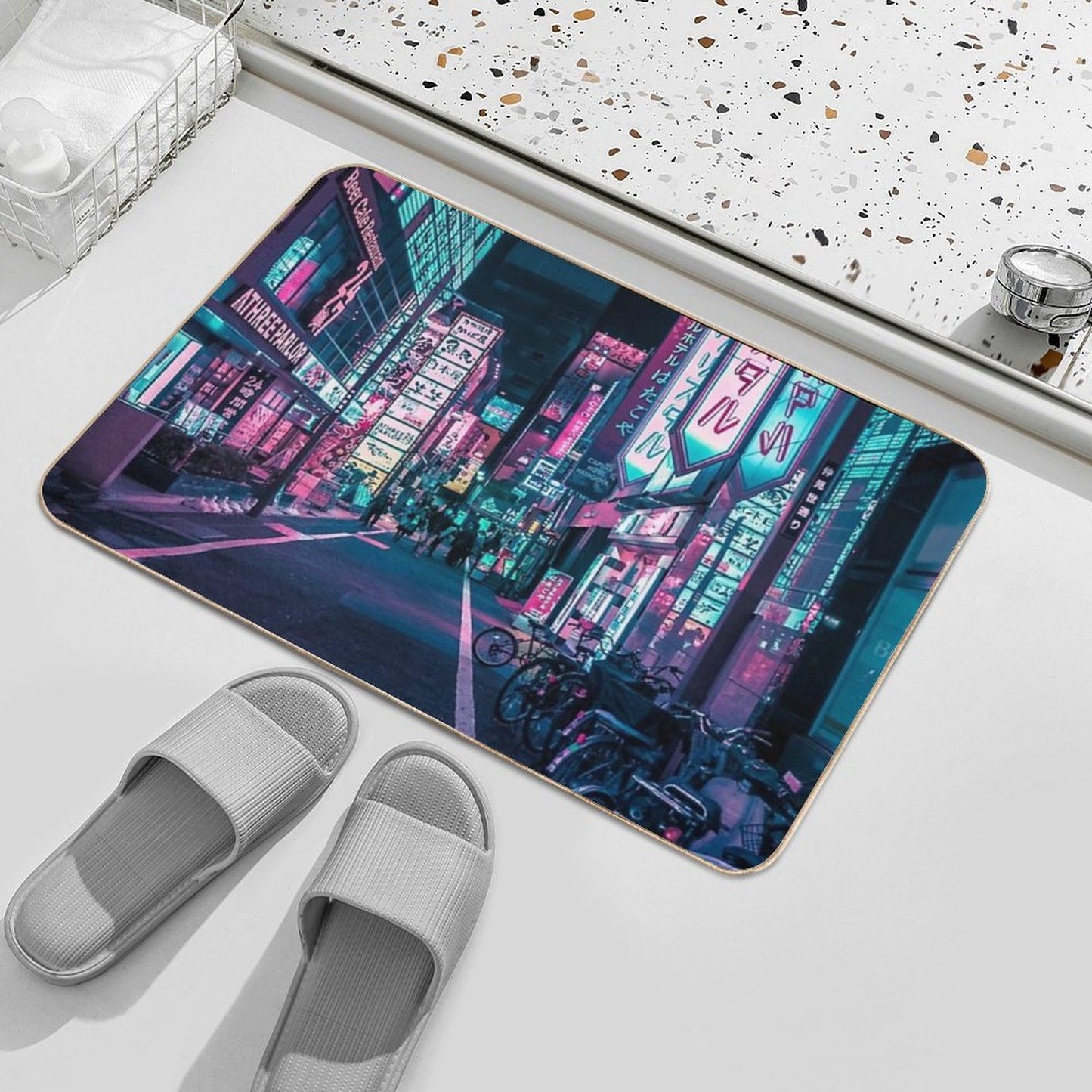 Tokyo - A Neon Wonderland Bath Mat