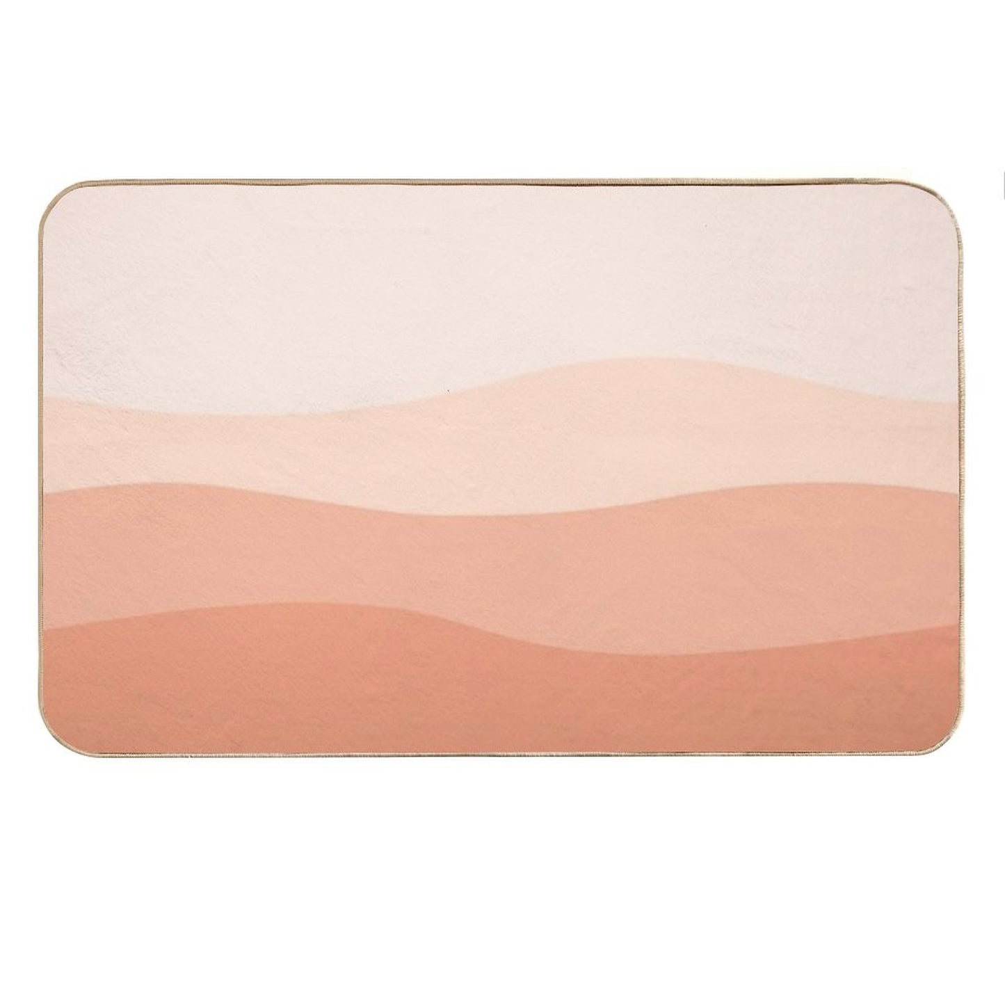 Peachy Ombre Dunes Bath Mat