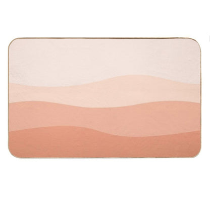 Peachy Ombre Dunes Bath Mat