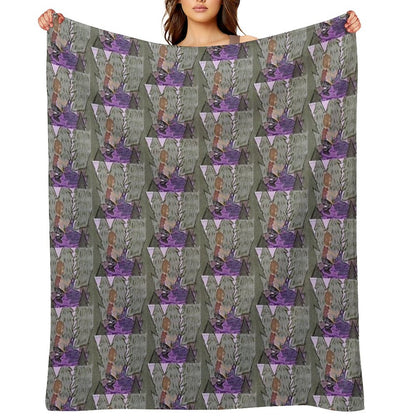 Sigrid And The Wolverine Throw Blanket