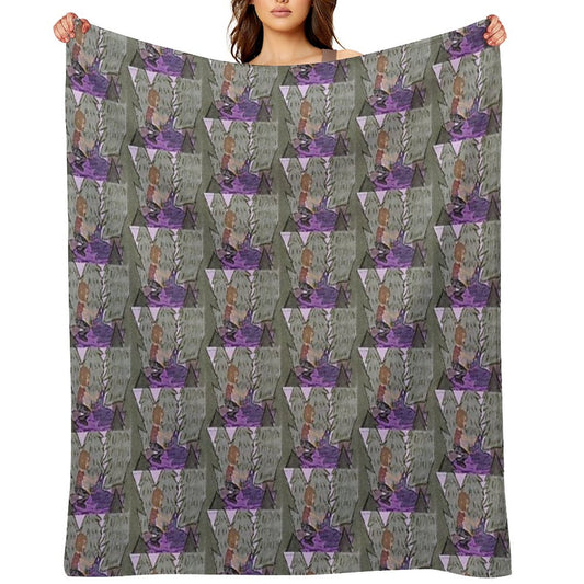 Sigrid And The Wolverine Throw Blanket