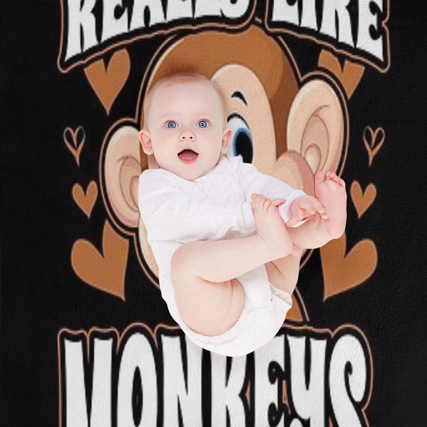 I Just Really Like Monkeys OK Throw Blanket