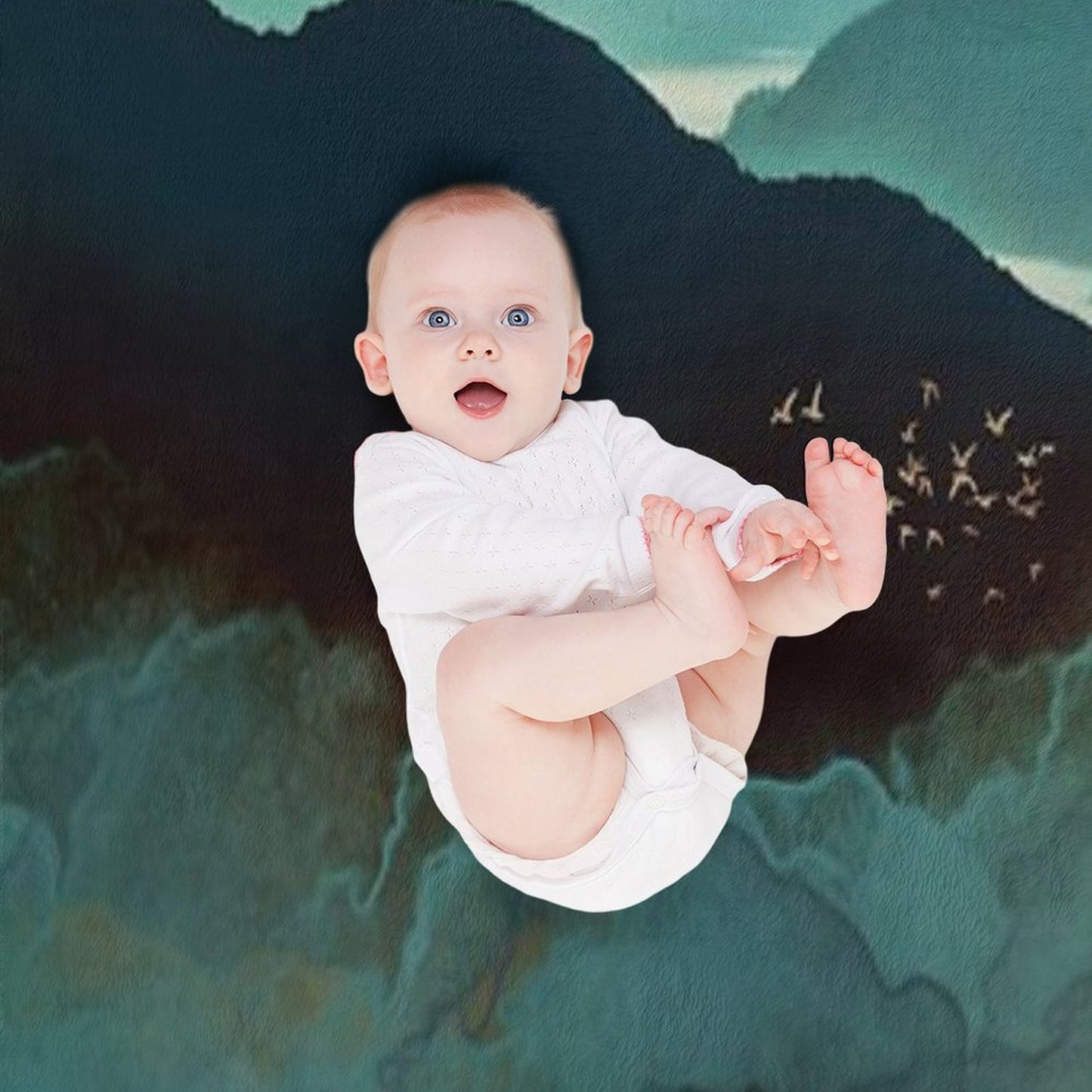 Indigo Mountains Throw Blanket