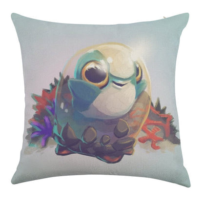 Cuddlefish Baby - Subnautica Linen Throw Pillow Cover