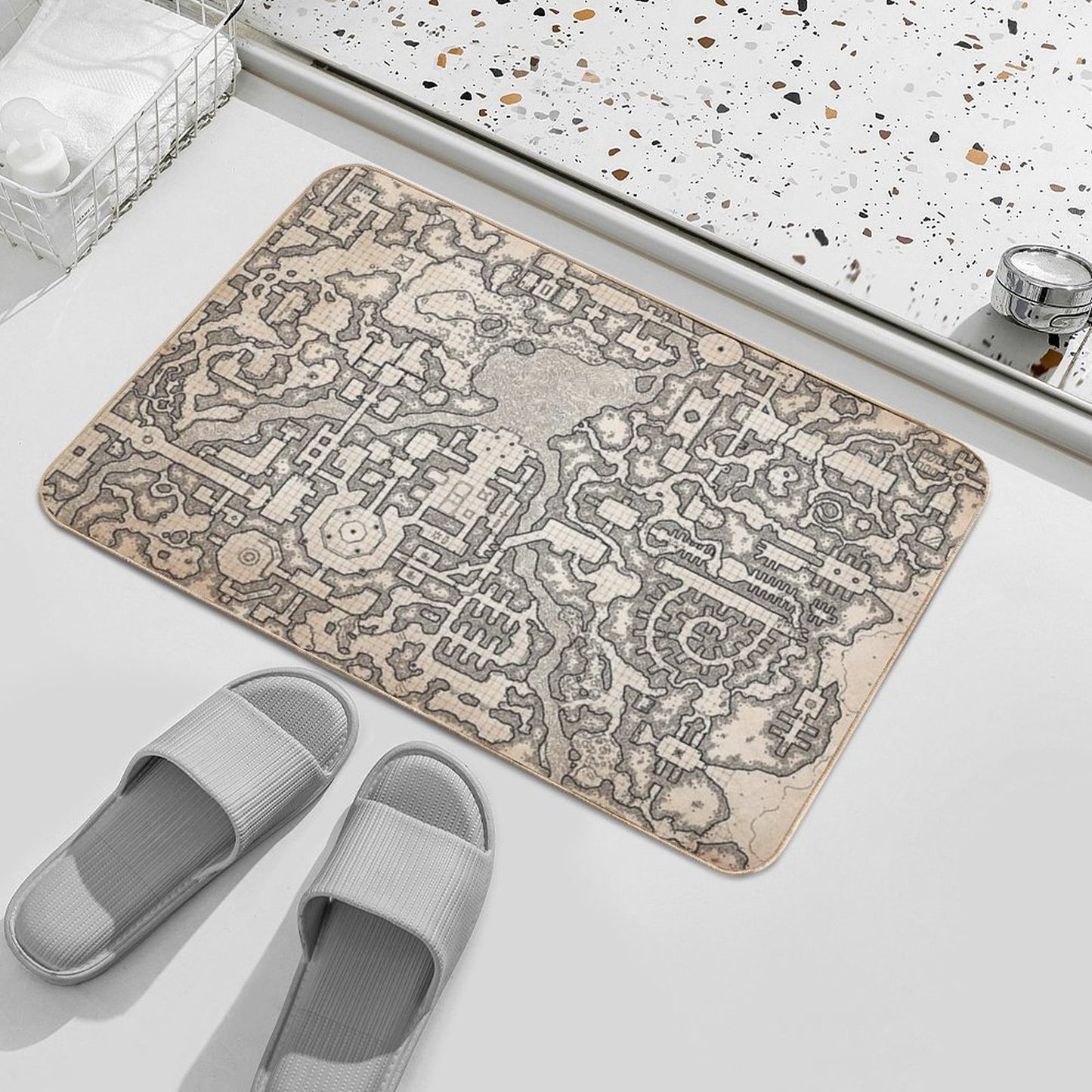 The Winter Tombs - A Massive Dungeon Complex by Dyson Logos Bath Mat