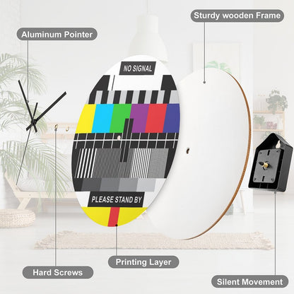 TV No Signal Wall Clock