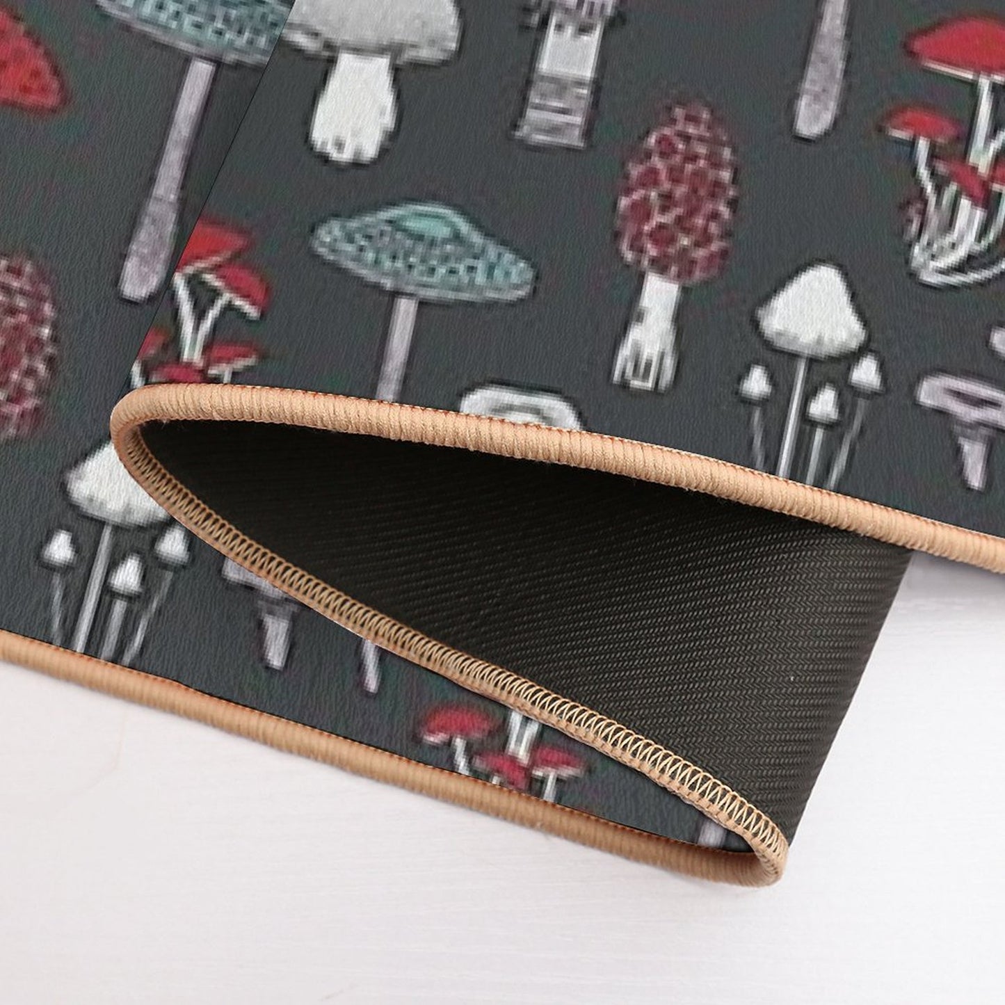Midnight Mushrooms - Fun Fungus Pattern by Cecca Designs Bath Mat