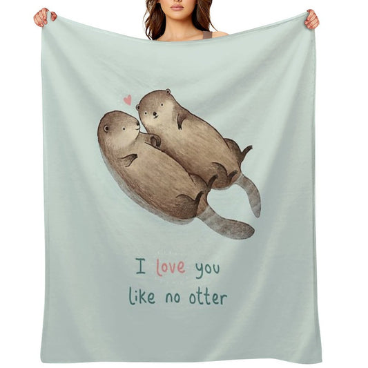 I Love You Like No Otter Throw Blanket