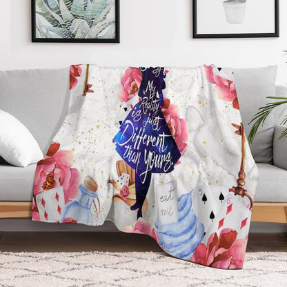 Alice - I'm Not Crazy Throw Blanket