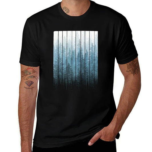 Grunge Dripping Turquoise Misty Forest  Durable T-Shirt