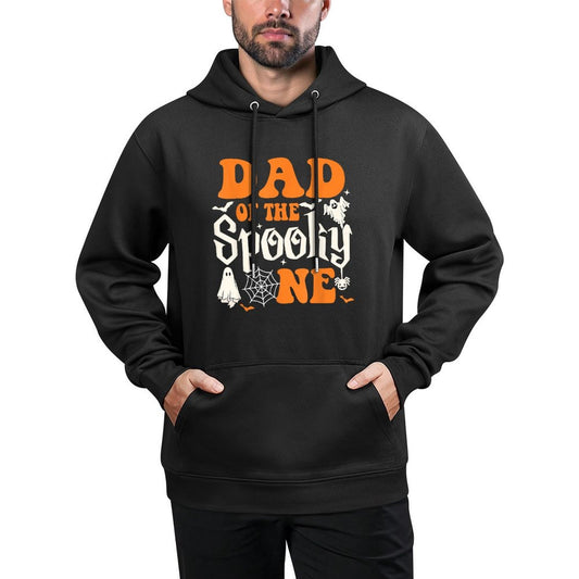 Dad of The Spooky One Girl Boy First Birthday Halloween Breathable Fabric Hoodie