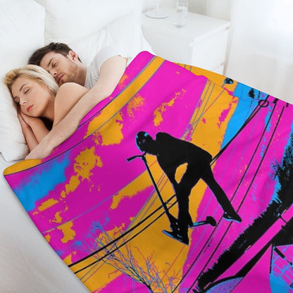 Let's Fly! - Stunt Scooter Throw Blanket