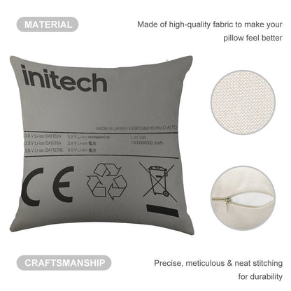 Swollen Battery Linen Throw Pillow Cover
