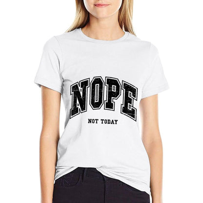 Nope Not Today Funny Quote Varsity Grunge Men Womenns  Heathered Texture T-Shirt