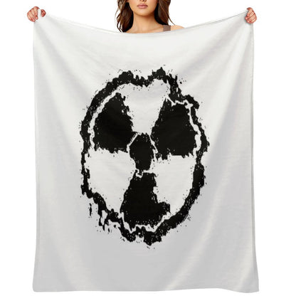 Toxic Hazard Embled Throw Blanket