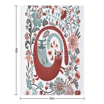 Love Cats Throw Blanket