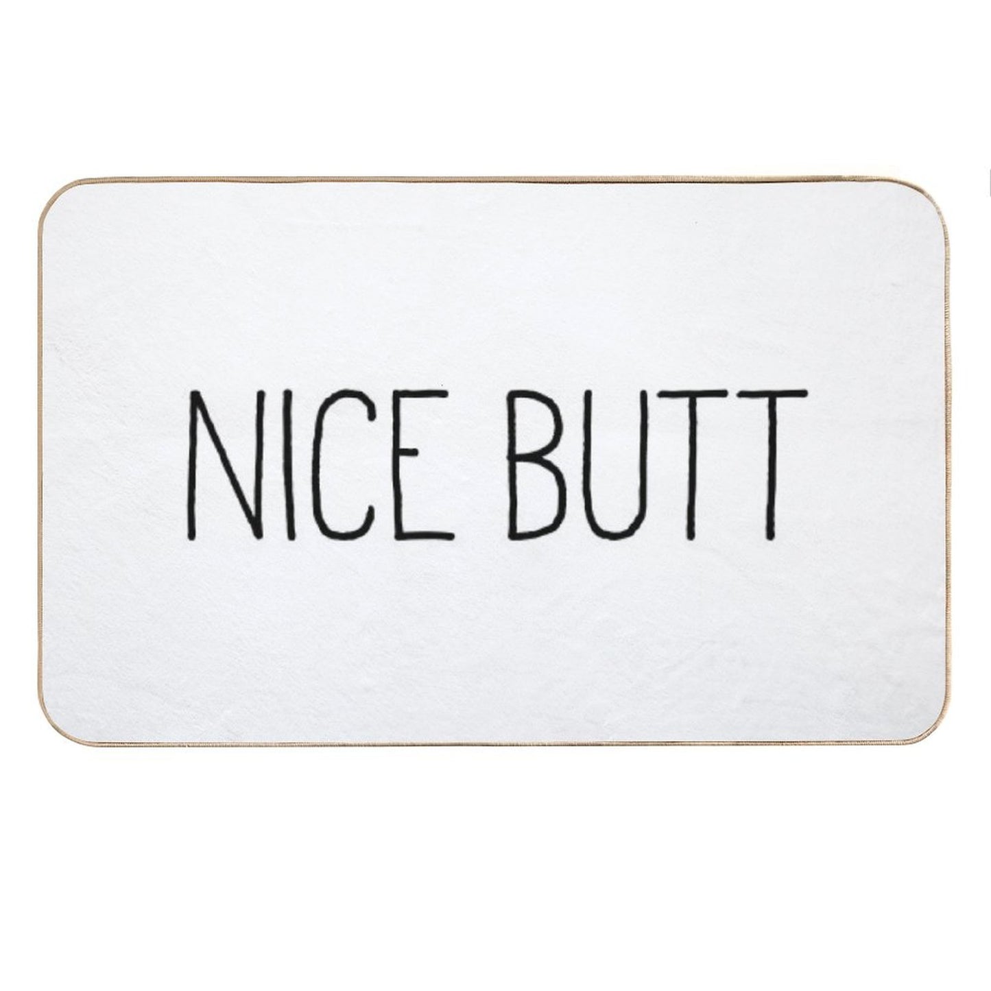 Nice Butt White Bath Mat