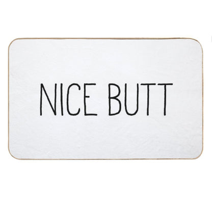 Nice Butt White Bath Mat