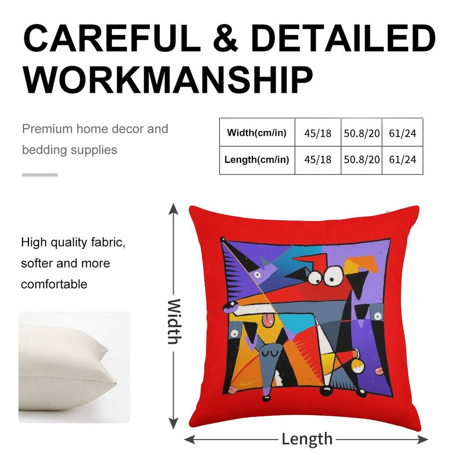 Derpism Linen Throw Pillow Cover