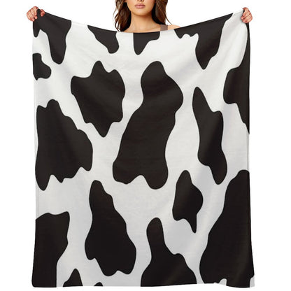 Cow Animal Print Cowboy Country Ranch Farm Style Throw Blanket