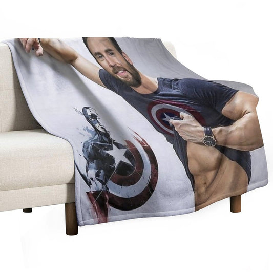 Chris Evans Wallpaper Throw Blanket