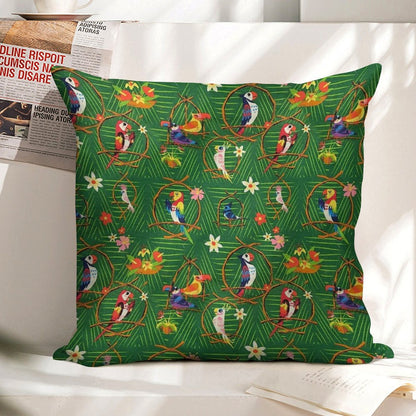 Enchanted Tiki Room Linen Throw Pillow Cover