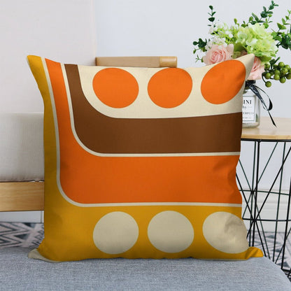 Retro Geometric Design 653 Linen Throw Pillow Cover