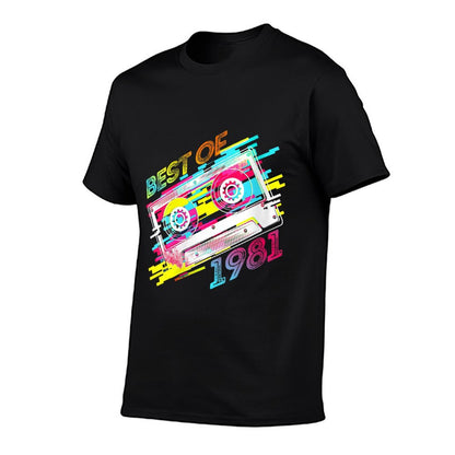 Womens Best Of 1981 40th Birthday Gifts Cassette Tape Vintage  Breathable T-Shirt