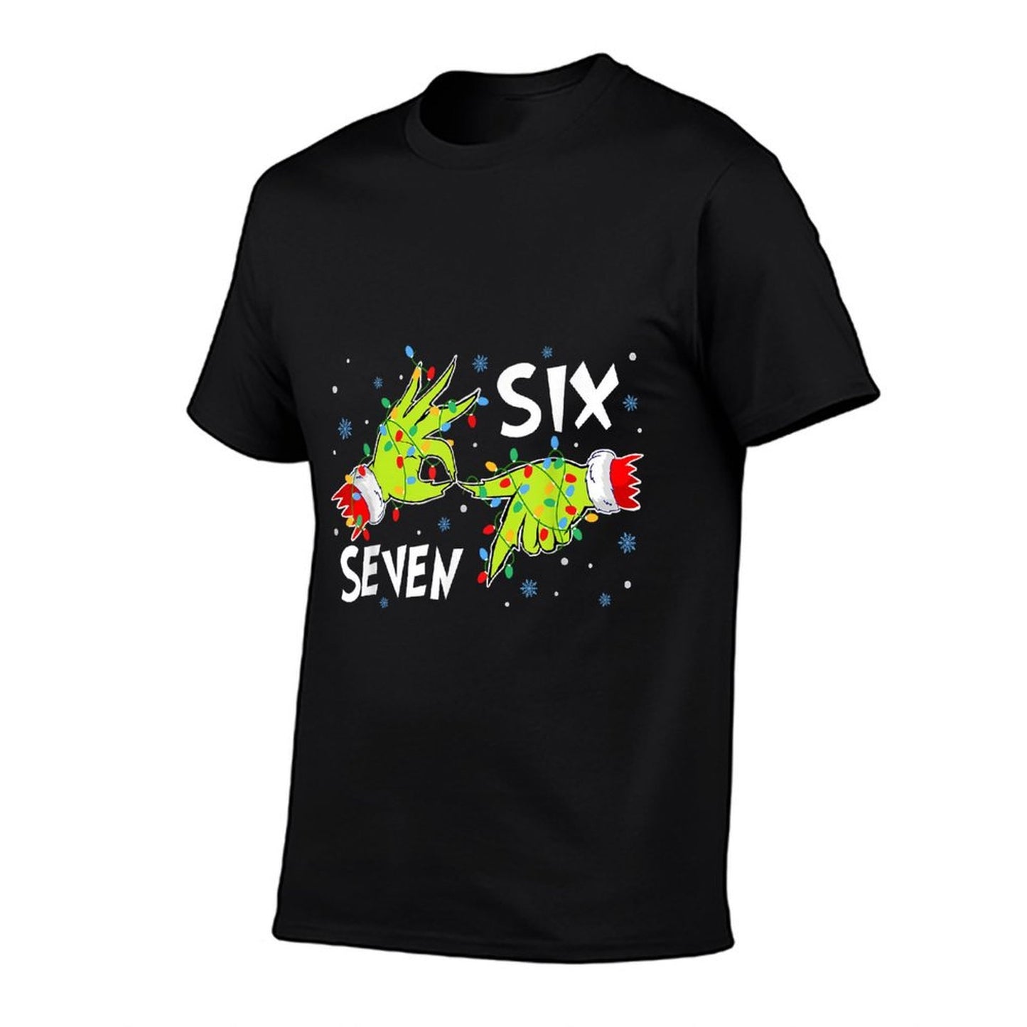 6 7 Six Seven Gen Z Alpha Meme Slang Holiday Merry Christmas  Trendy Pattern T-Shirt