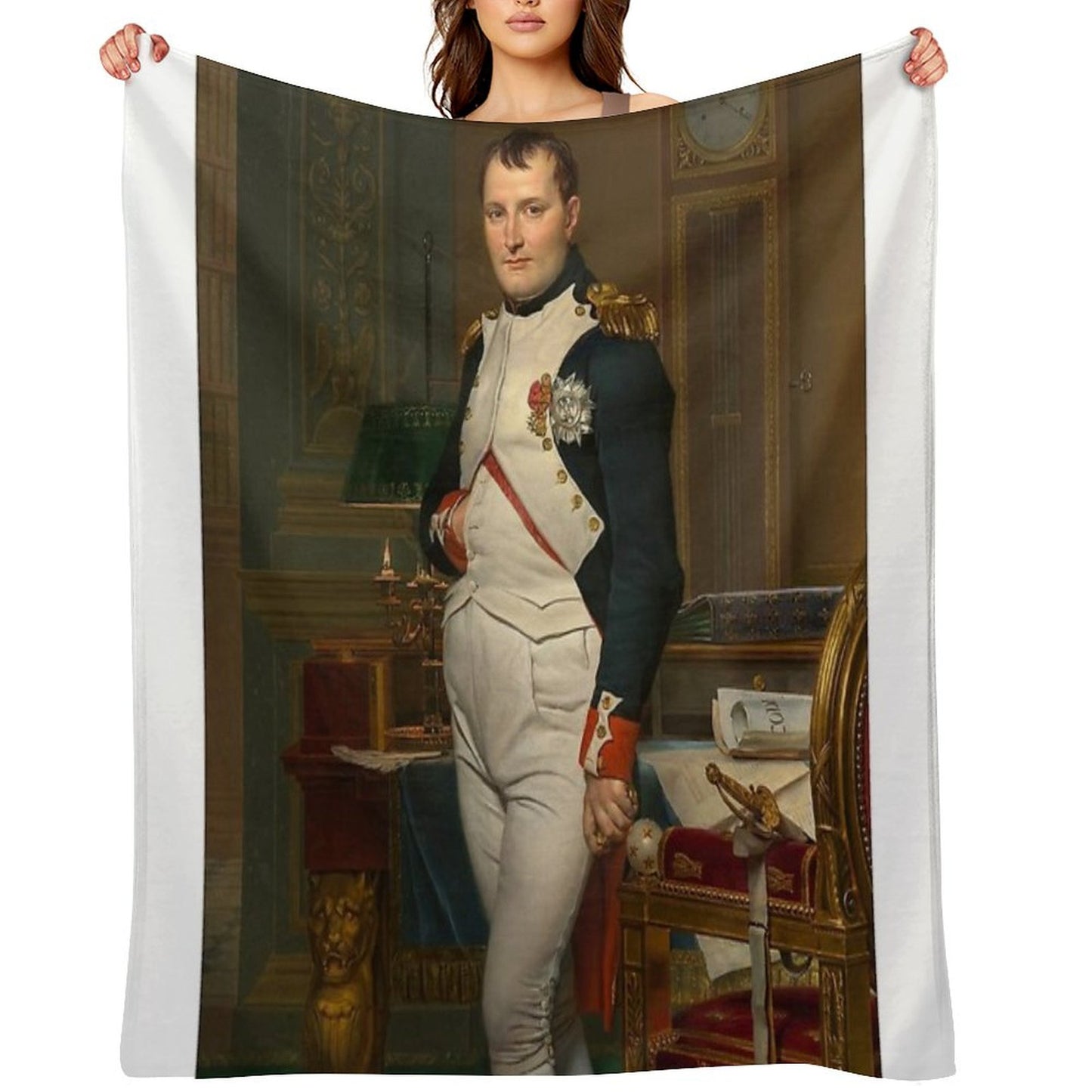 Napoleon Bonaparte Portrait Throw Blanket