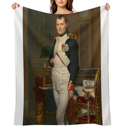Napoleon Bonaparte Portrait Throw Blanket
