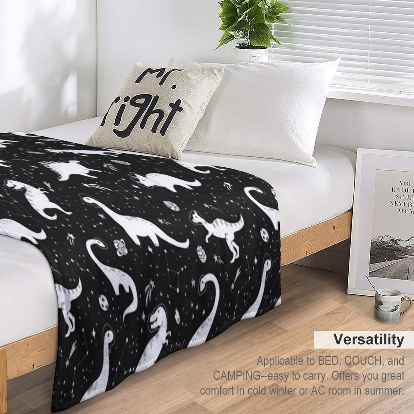 Space Dinosaurs Throw Blanket