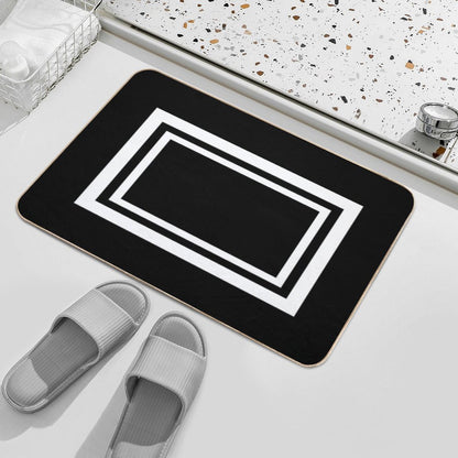 White Frame Bath Mat
